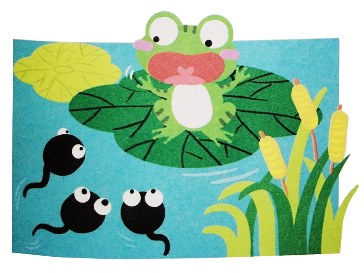 小蝌蚪找媽媽插畫