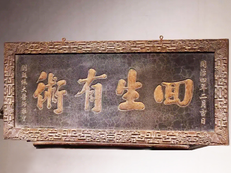 回生有術書法匾額