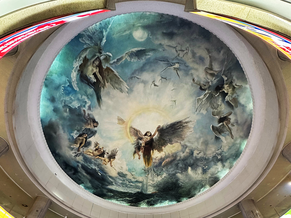 天津站穹頂壁畫(huà)《精衛(wèi)填海》